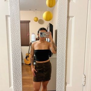 Green Corduroy Skirt